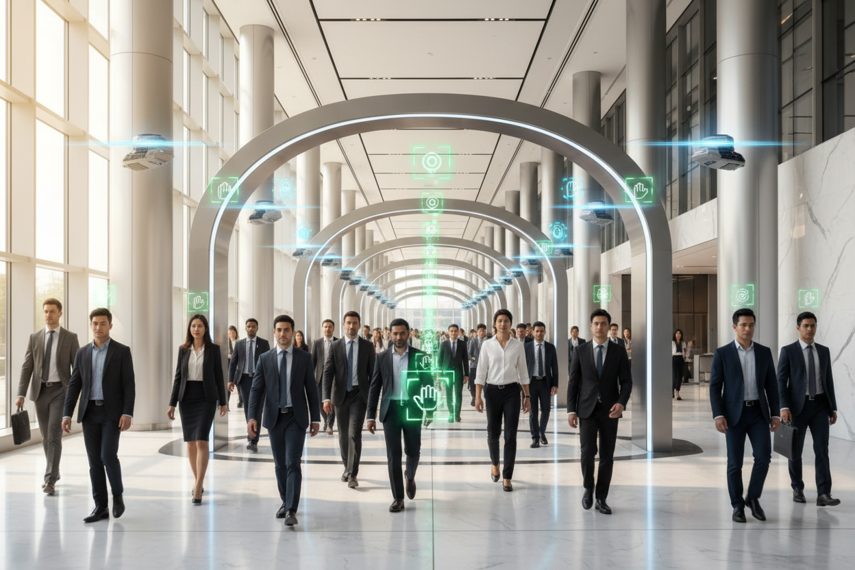 High-Throughput Touchless Biometric Security