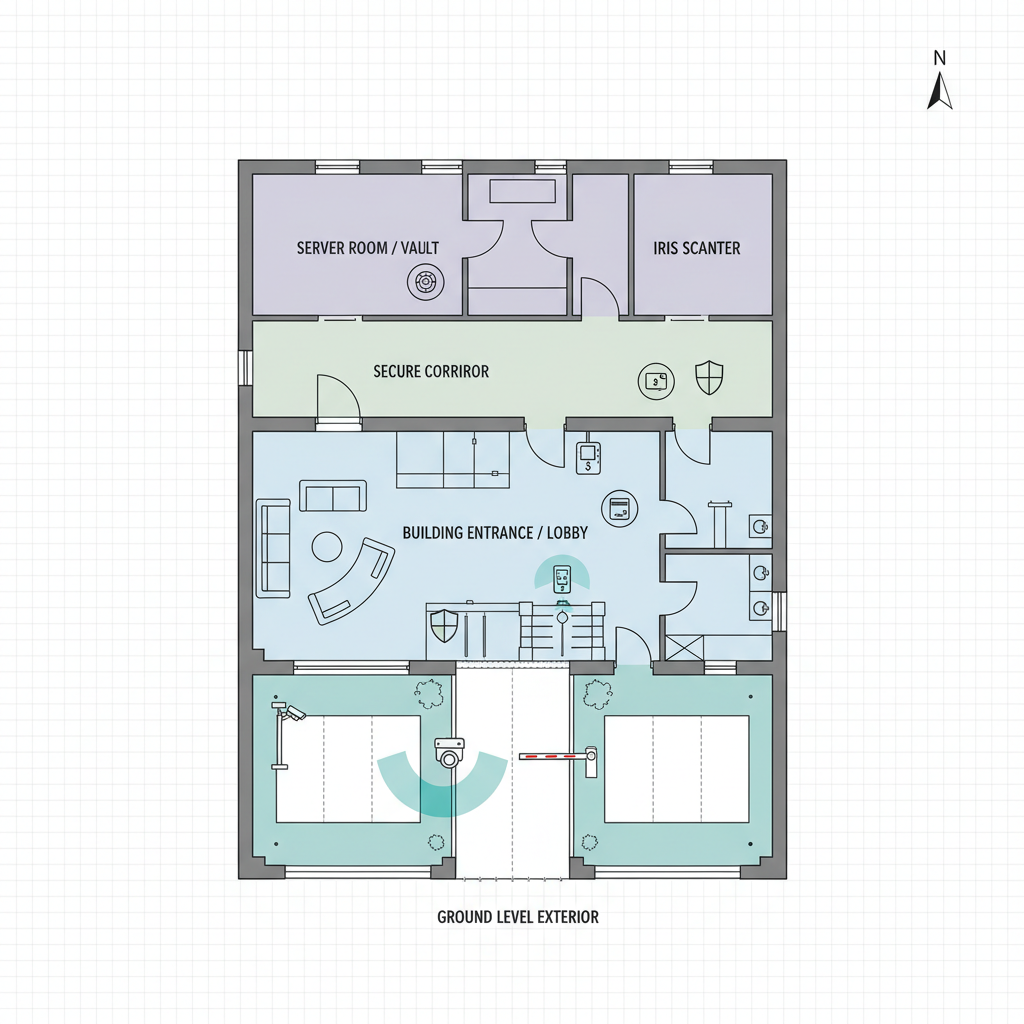 Security Floor Plan Diagram Refined